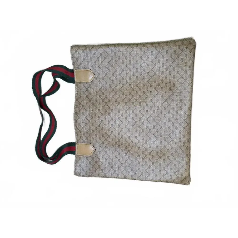 Gucci Vintage Monogram Tote Bag with Signature Web Strap